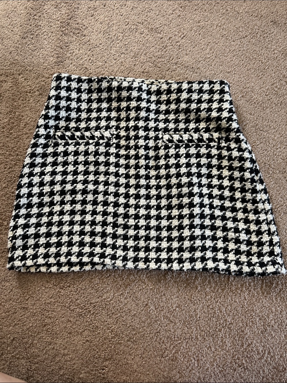 a new day Black & White Houndstooth Mini Skirt